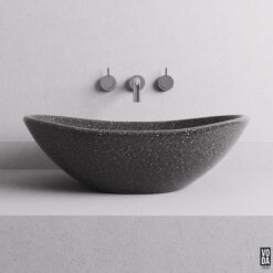 Esther Terrazzo Stone Above Counter Basin Black