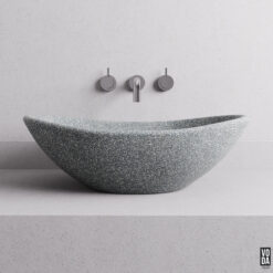 Esther Terrazzo Stone Above Counter Basin Grey