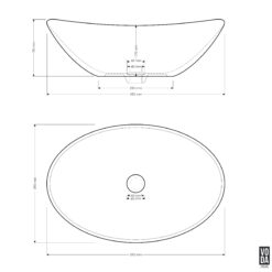 Alternative view of Esther Terrazzo Stone Above Counter Basin Black