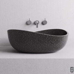 Jordan Terrazzo Stone Above Counter Basin Black