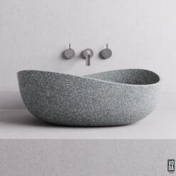 Jordan Terrazzo Stone Above Counter Basin Grey