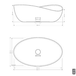 Alternative view of Jordan Terrazzo Stone Above Counter Basin Black