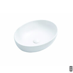 Carey 520mm Oval Ceramic Above Counter Basin Matte White