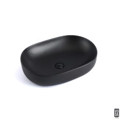 Ellips 490mm Pill Ceramic Above Counter Basin Matte Black
