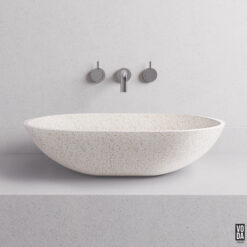 Maeve Terrazzo Stone Above Counter Basin White