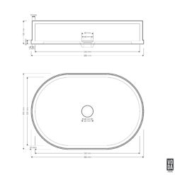 Alternative view of Margo Proud Edge Terrazzo Stone Above Counter Basin White