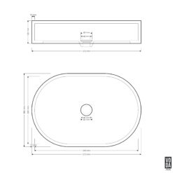 Alternative view of Margo Seamless Edge Terrazzo Stone Above Counter Basin White