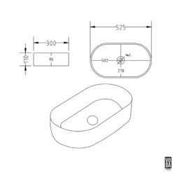 Alternative view of Ellips 525mm Pill Ceramic Above Counter Basin Gloss White
