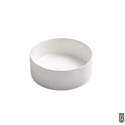 Olley 300mm Round Ceramic Above Counter Basin Matte White