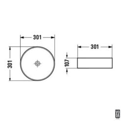 Alternative view of Olley 300mm Round Ceramic Above Counter Basin Matte Black