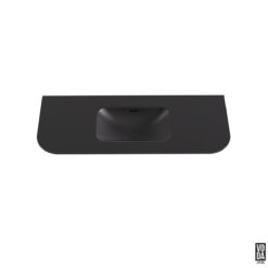 Aruro 1200mm x 500mm Single Bowl Solid Surface Stone Basin Matte Black