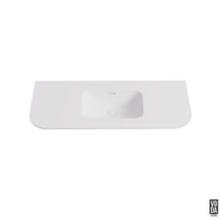 Aruro 1200mm x 500mm Single Bowl Solid Surface Stone Basin Matte White