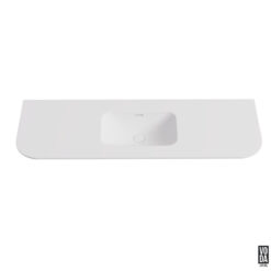 Aruro 1500mm x 500mm Single Bowl Solid Surface Stone Basin Matte White