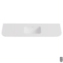Aruro 1800mm x 500mm Single Bowl Solid Surface Stone Basin Matte White