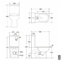 Alternative view of Alpha Tornado Boxrim Toilet Suite