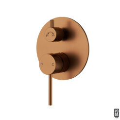 Pure Shower Mixer with Diverter Trim Kit Only Brushed Copper