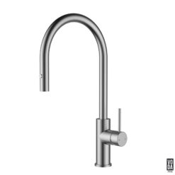 Pure Pull-Out Kitchen Sink Mixer with Veggies Spray Brushed Nickel