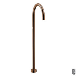 Pure Floor Standing Bath Filler Spout Only Brushed Copper